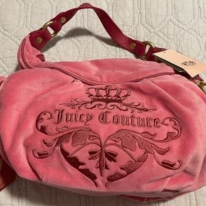 Juicy Couture Vintage Y2K Watermelon Velvet Shoulder Bag